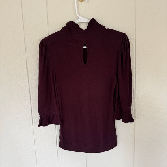 Dear John Plum Ruffled Top - Picture 4 of 6